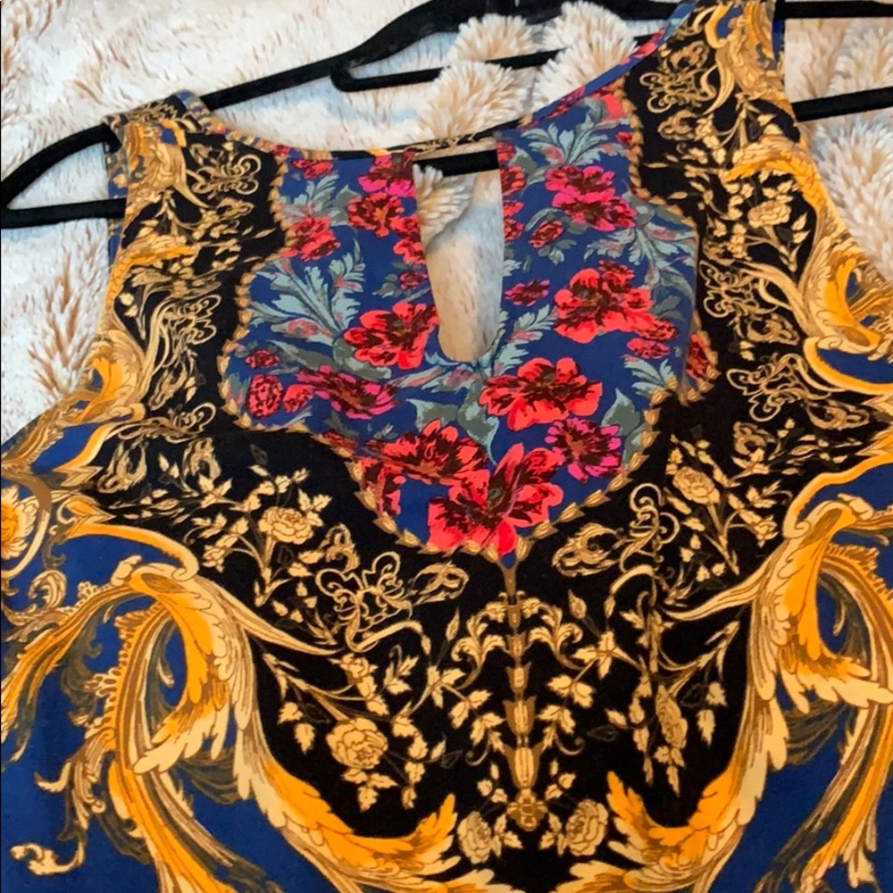 Free people floral thong bodysuit